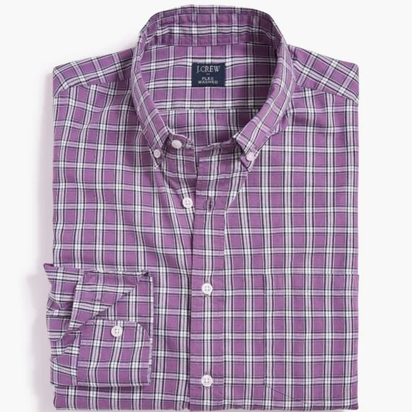 J. Crew Other - J. Crew Men's Long-Sleeve Flex Casual Shirt 🆕 Size Large